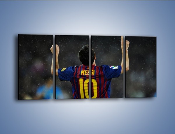 Obraz na płótnie – Messi wielkim zwycięzcą – czteroczęściowy L241W1