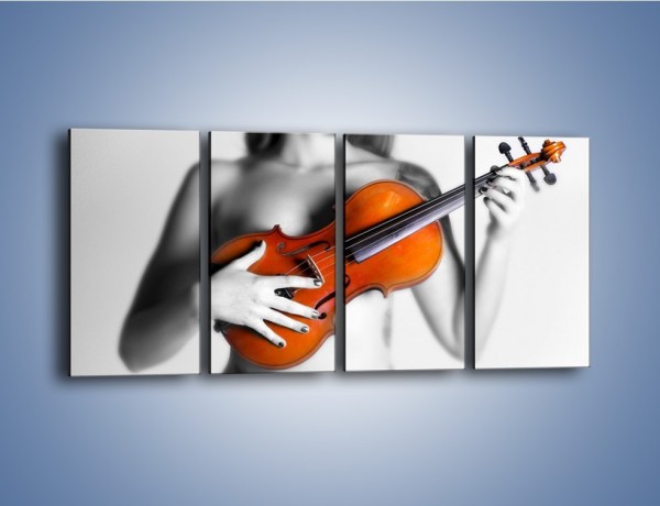 Obraz na płótnie – Muzyka grana kobiecą dłonią – czteroczęściowy O009W1