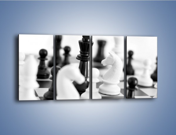Obraz na płótnie – Walka o wygraną w szachy – czteroczęściowy O097W1
