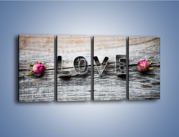Obraz na płótnie – Miłość pachnąca różami – czteroczęściowy O146W1