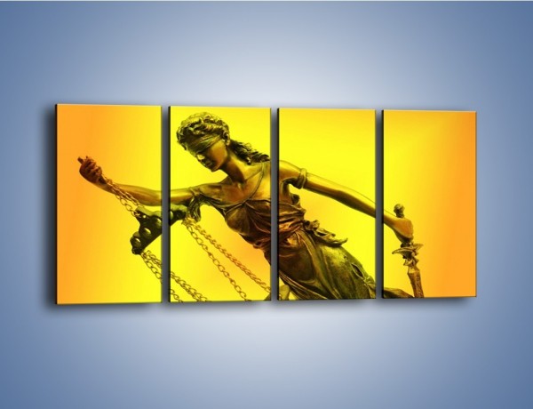 Obraz na płótnie – Figurka ważna w świecie prawa – czteroczęściowy O164W1