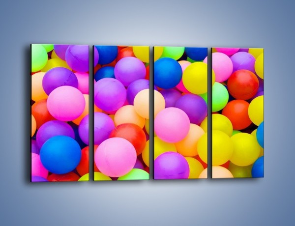 Obraz na płótnie – Basen z kolorowymi piłeczkami – czteroczęściowy O208W1