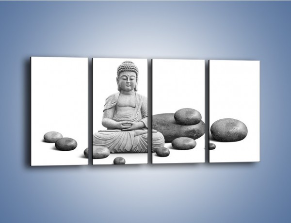 Obraz na płótnie – Budda wśród kamieni – czteroczęściowy O229W1