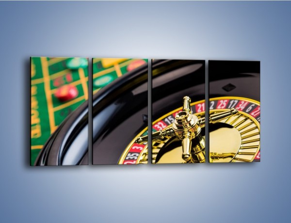 Obraz na płótnie – Czas drogocenny w kasynie – czteroczęściowy O238W1