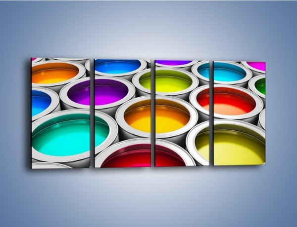 Obraz na płótnie – Paleta kolorowych pojemniczków – czteroczęściowy O253W1