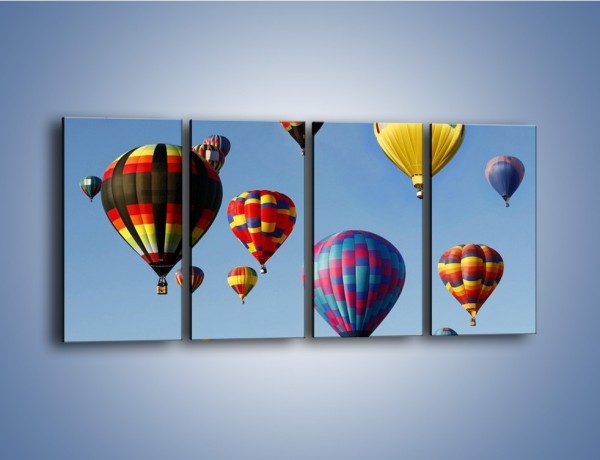 Obraz na płótnie – Kolorowe balony na niebie – czteroczęściowy TM009W1
