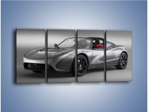 Obraz na płótnie – TAG Heuer Tesla Roadster – czteroczęściowy TM055W1