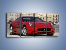 Obraz na płótnie – Czerwone Ferrari California – czteroczęściowy TM057W1