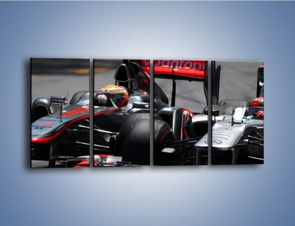 Obraz na płótnie – McLaren Mercedes Monaco GP – czteroczęściowy TM076W1