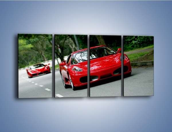 Obraz na płótnie – Ferrari F430 i Ferrari Enzo – czteroczęściowy TM090W1