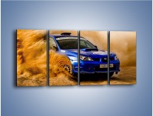 Obraz na płótnie – Subaru WRX STI na pustyni – czteroczęściowy TM104W1