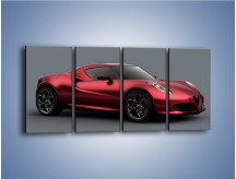 Obraz na płótnie – Alfa Romeo 4C Coupe – czteroczęściowy TM140W1