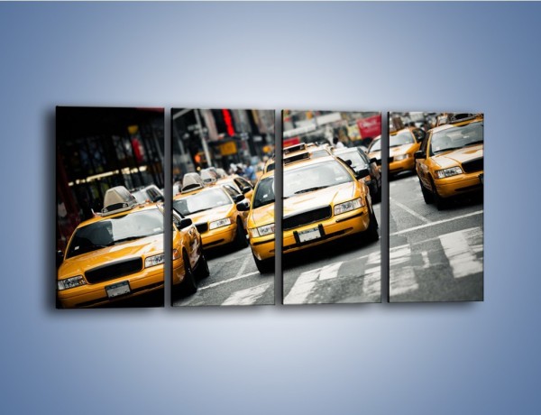 Obraz na płótnie – Nowojorskie taksówki – czteroczęściowy TM149W1