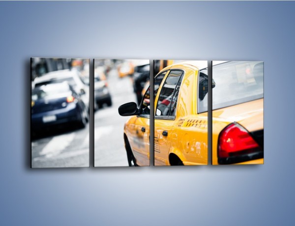 Obraz na płótnie – Żółta taksówka w Nowym Yorku – czteroczęściowy TM150W1
