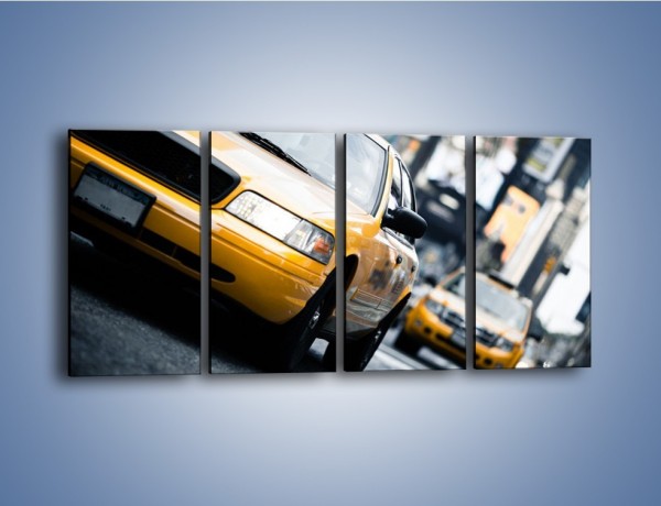 Obraz na płótnie – Taksówki w Nowym Jorku – czteroczęściowy TM151W1