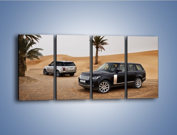 Obraz na płótnie – Range Rovery na pustyni – czteroczęściowy TM154W1