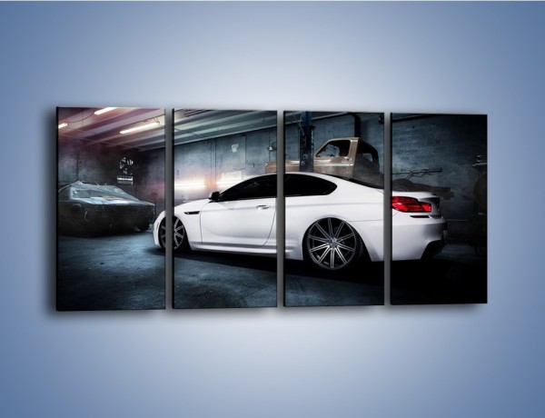 Obraz na płótnie – BMW M6 F13 w garażu – czteroczęściowy TM165W1