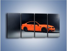 Obraz na płótnie – BMW M3 E92 Coupe Orange – czteroczęściowy TM168W1