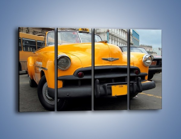Obraz na płótnie – Kubańska taksówka cabrio – czteroczęściowy TM222W1