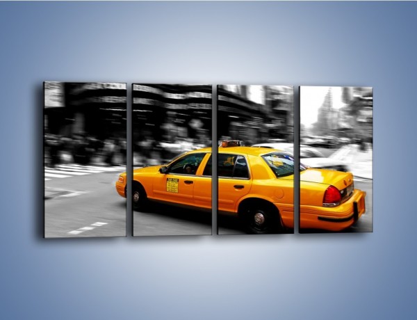 Obraz na płótnie – Taxi w Nowym Jorku – czteroczęściowy TM230W1