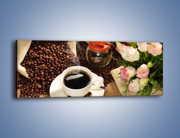 Obraz na płótnie – Kawa na przyjęciu – jednoczęściowy panoramiczny JN624