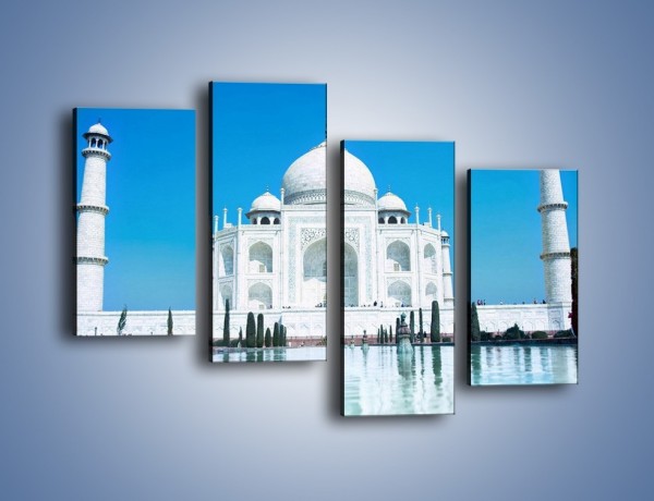 Obraz na płótnie – Taj Mahal pod błękitnym niebem – czteroczęściowy AM077W2