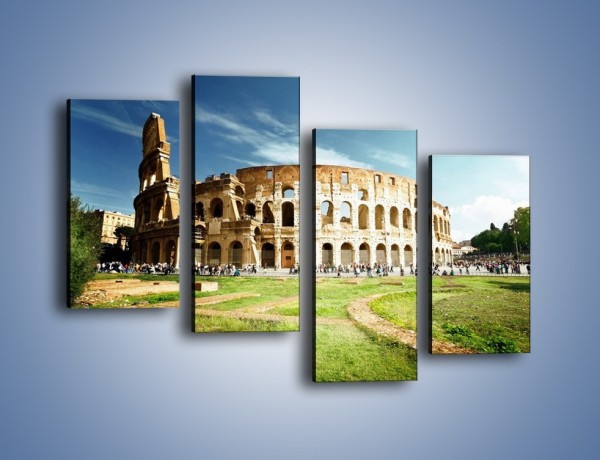Obraz na płótnie – Koloseum w piękny dzień – czteroczęściowy AM273W2