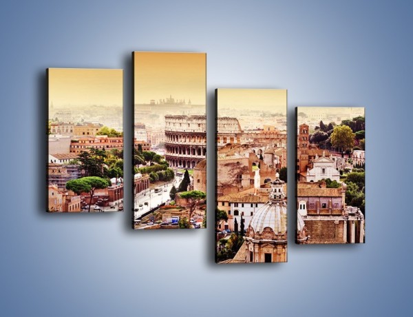 Obraz na płótnie – Panorama Rzymu – czteroczęściowy AM338W2