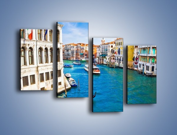 Obraz na płótnie – Kolorowy świat Wenecji – czteroczęściowy AM362W2