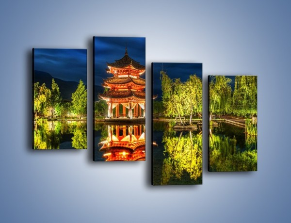 Obraz na płótnie – Urokliwy park w Chinach – czteroczęściowy AM365W2