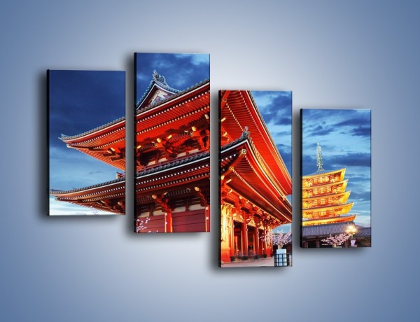 Obraz na płótnie – Świątynia Senso-ji w Tokyo – czteroczęściowy AM378W2