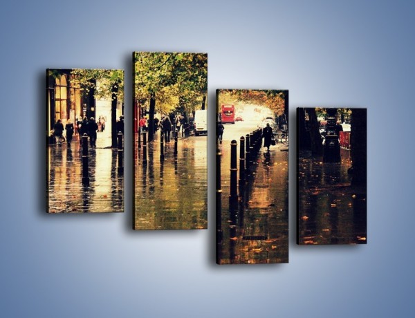 Obraz na płótnie – Deszczowa jesień w Moskwie – czteroczęściowy AM383W2