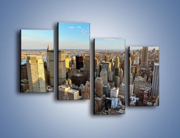 Obraz na płótnie – Manhattan w Nowym Yorku – czteroczęściowy AM412W2