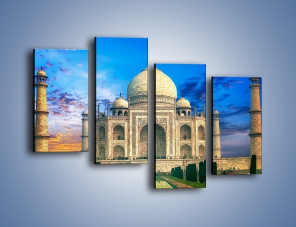 Obraz na płótnie – Tadź Mahal pod niebieskim niebem – czteroczęściowy AM466W2