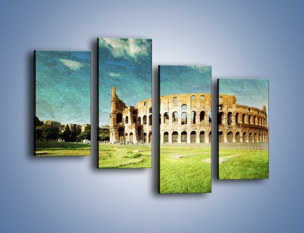 Obraz na płótnie – Koloseum w stylu vintage – czteroczęściowy AM503W2