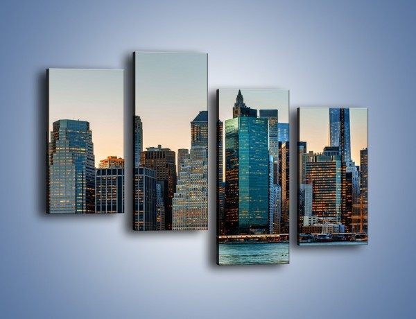 Obraz na płótnie – Panorama Manhattanu – czteroczęściowy AM521W2