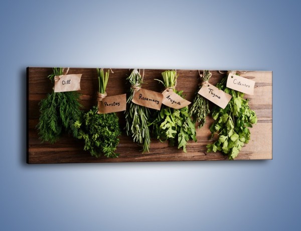 Obraz na płótnie – Świeże zioła w kuchni – jednoczęściowy panoramiczny JN638