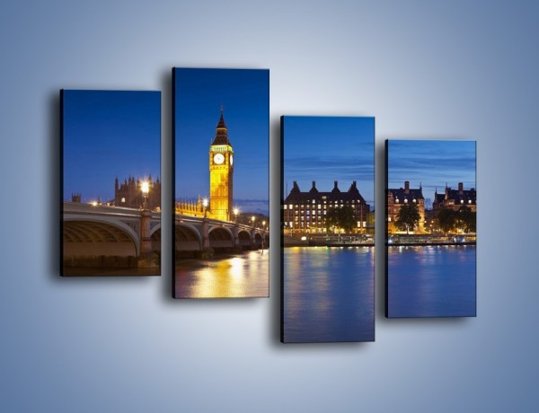 Obraz na płótnie – London Bridge i Big Ben – czteroczęściowy AM620W2