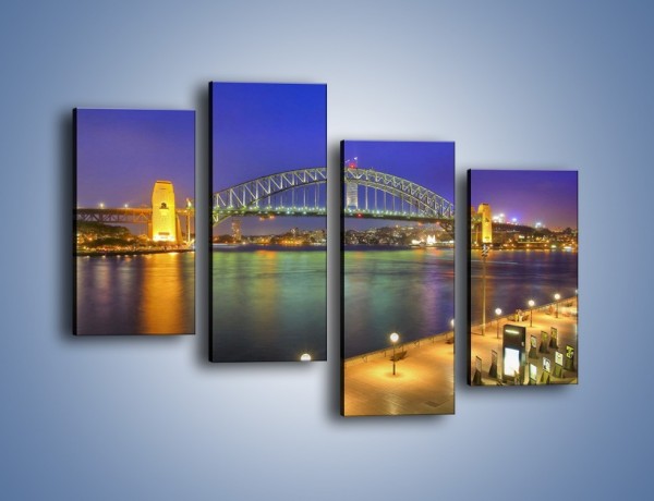 Obraz na płótnie – Most nad zatoką Port Jackson w Sydney – czteroczęściowy AM631W2