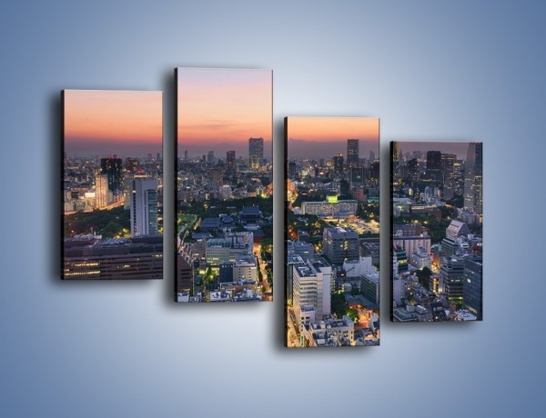 Obraz na płótnie – Tokyo o poranku – czteroczęściowy AM633W2