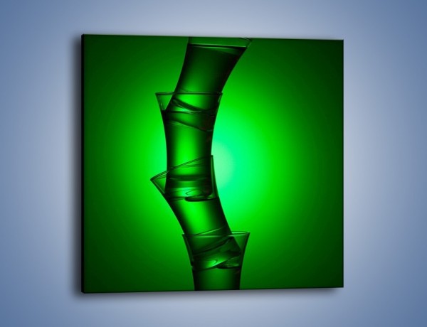 Obraz na płótnie – Zielone akrobacje z absyntem – jednoczęściowy kwadratowy JN229