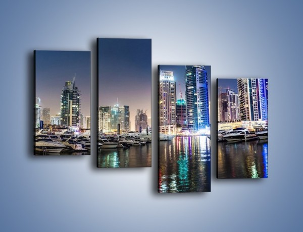 Obraz na płótnie – Port Marina w Dubaju – czteroczęściowy AM664W2