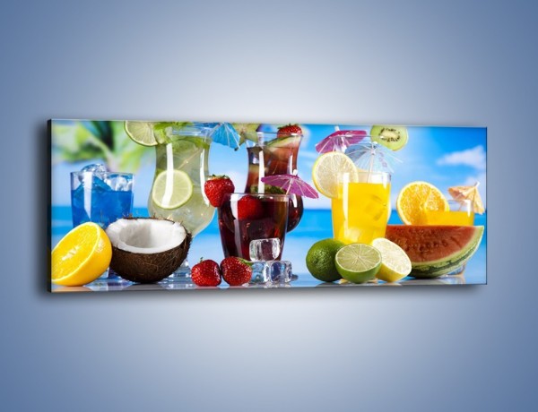Obraz na płótnie – Drinki z egzotycznych owoców – jednoczęściowy panoramiczny JN640