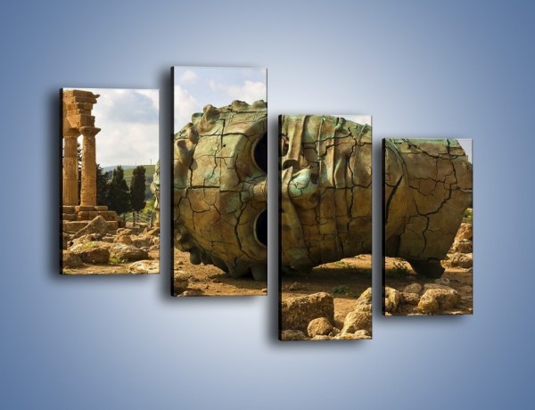 Obraz na płótnie – Ruiny Świątyni Kastora i Polluksa – czteroczęściowy AM705W2