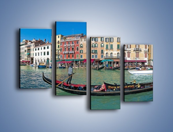 Obraz na płótnie – Panorama Canal Grande w Wenecji – czteroczęściowy AM745W2