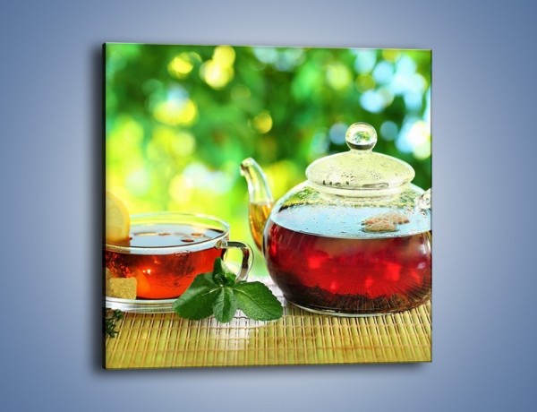 Obraz na płótnie – Ogrodowa herbatka – jednoczęściowy kwadratowy JN235