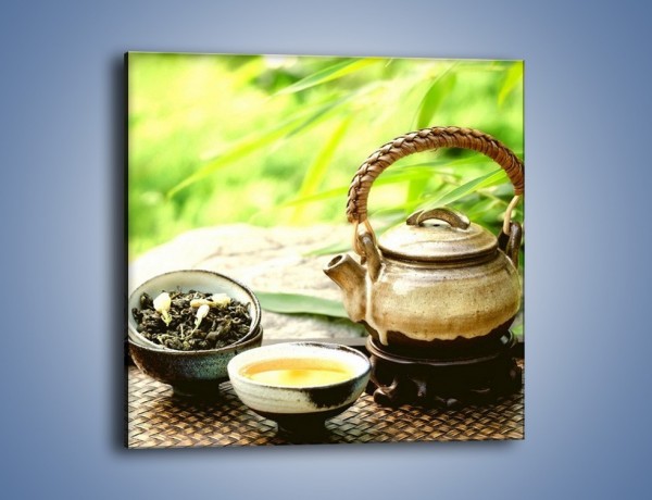 Obraz na płótnie – Herbata na świeżym powietrzu – jednoczęściowy kwadratowy JN249