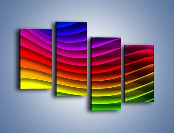 Obraz na płótnie – Falą w kolorze – czteroczęściowy GR393W2