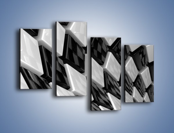 Obraz na płótnie – Czarne czy białe – czteroczęściowy GR425W2