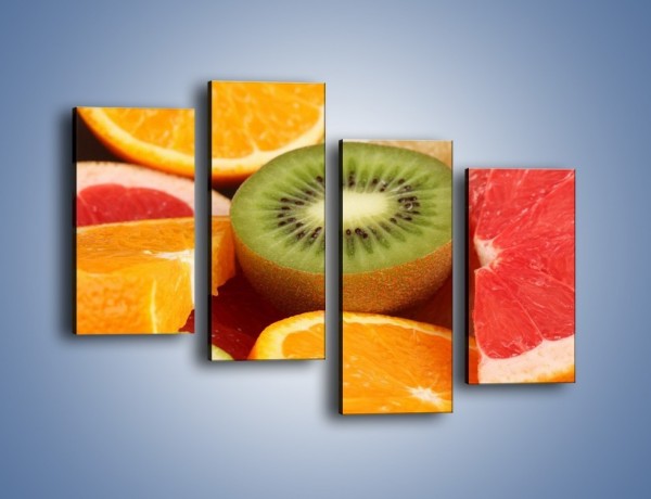 Obraz na płótnie – Kolorowe połówki owoców – czteroczęściowy JN026W2